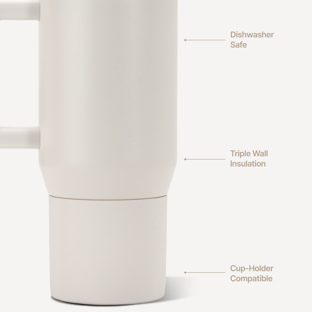 Coffee Traveler 20oz | Ceramic-Lined Insulated Travel Mug – Linen