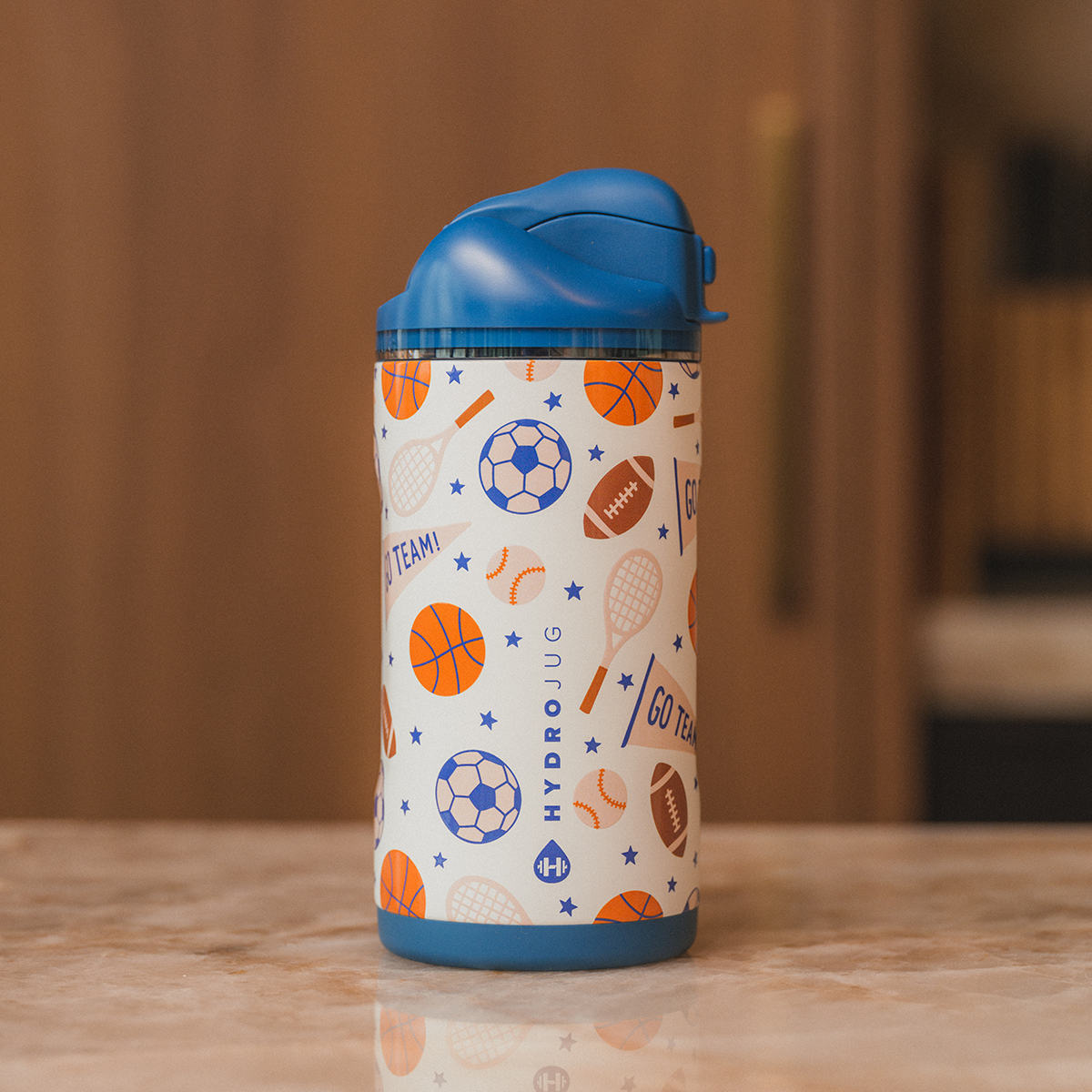 Ease2o 14oz | Leakproof 2-in-1 Kids Water Bottle with Straw &amp; Chug Spout – All Stars