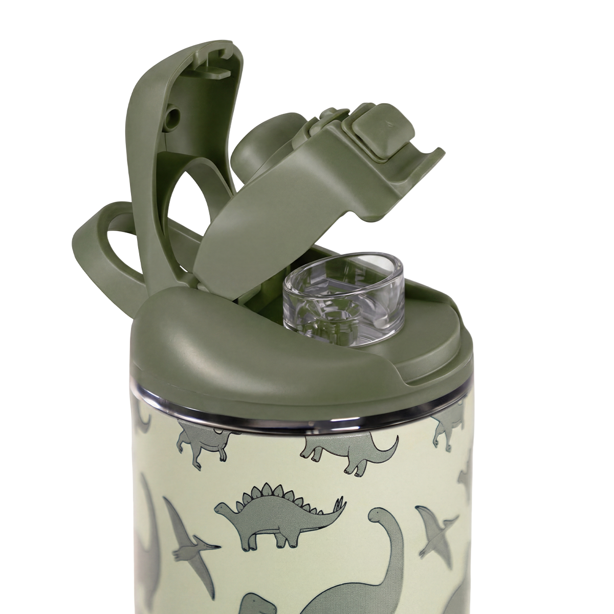 Ease2o 14oz | Leakproof 2-in-1 Kids Water Bottle with Straw &amp; Chug Spout – Dinosaur