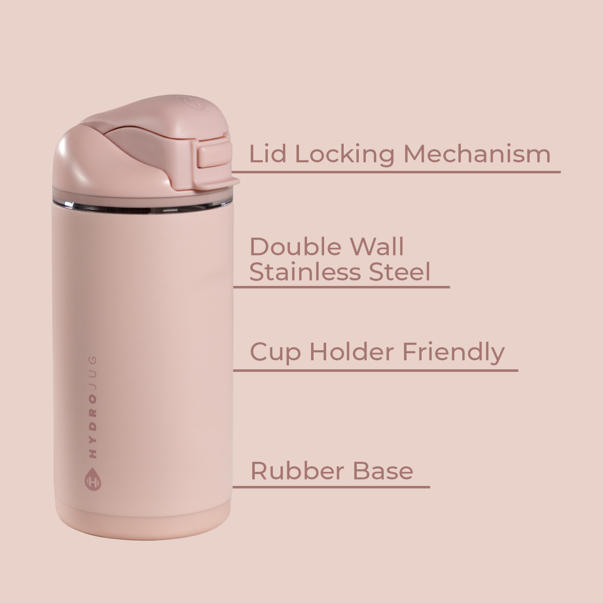 Ease2o 14oz | Leakproof 2-in-1 Kids Water Bottle with Straw &amp; Chug Spout – Dusty Rose