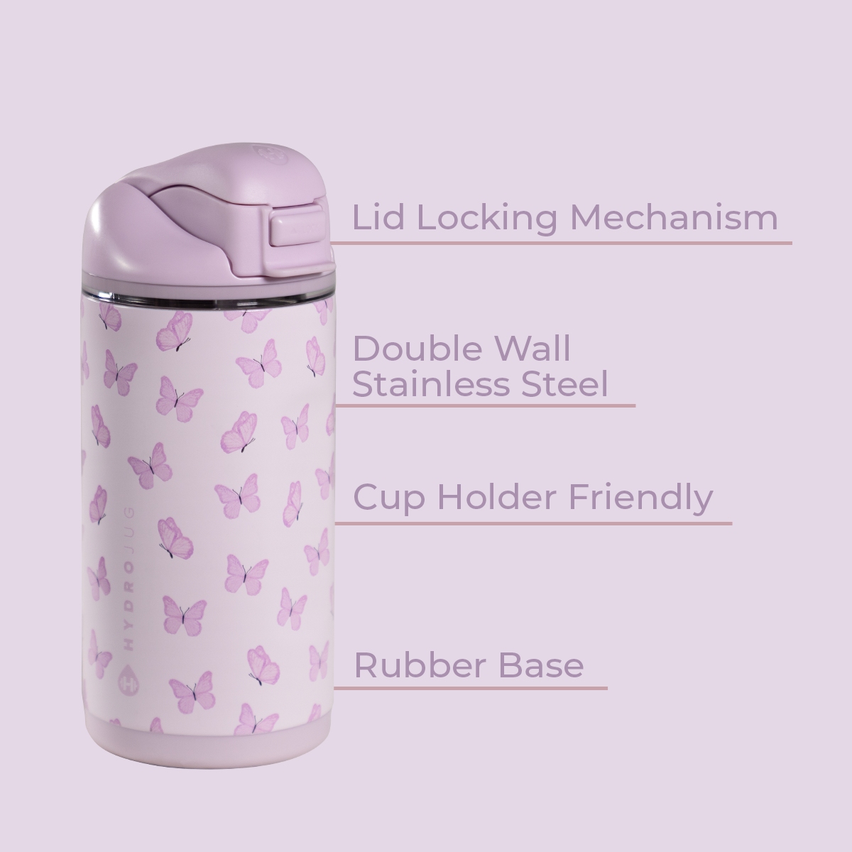Ease2o 14oz | Leakproof 2-in-1 Kids Water Bottle with Straw &amp; Chug Spout – Flutter