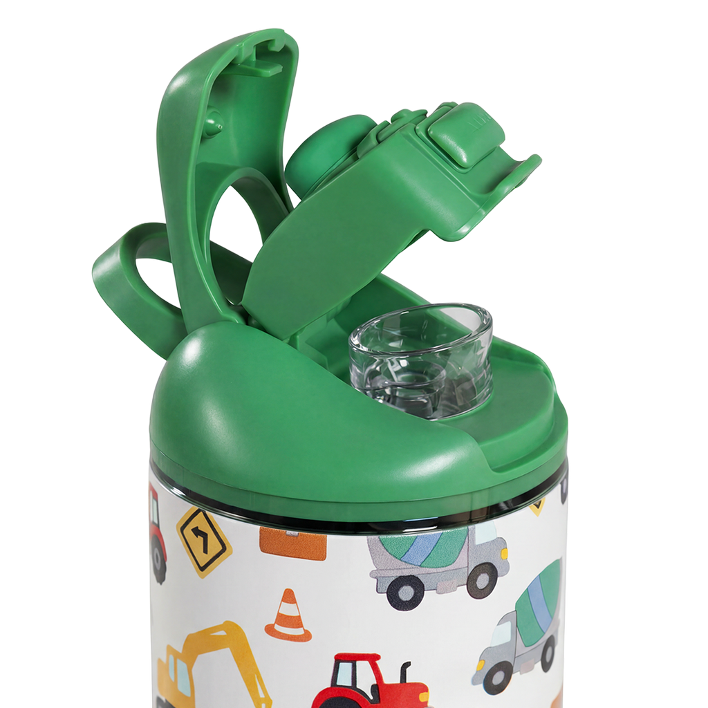 Ease2o 14oz | Leakproof 2-in-1 Kids Water Bottle Straw &amp; Chug Spout – Under Construction