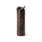 Ease2o 24oz | 2-in-1 Water Bottle with Soft Straw &amp; Chug Spout – Brown Leopard