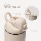 Ease2o 24oz | 2-in-1 Water Bottle with Soft Straw &amp; Chug Spout – Dune