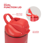 Ease2o 24oz | 2-in-1 Water Bottle with Soft Straw &amp; Chug Spout – Fruit Punch