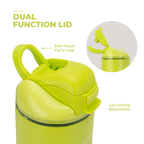 Ease2o 24oz | 2-in-1 Water Bottle with Soft Straw &amp; Chug Spout – Lemon Lime