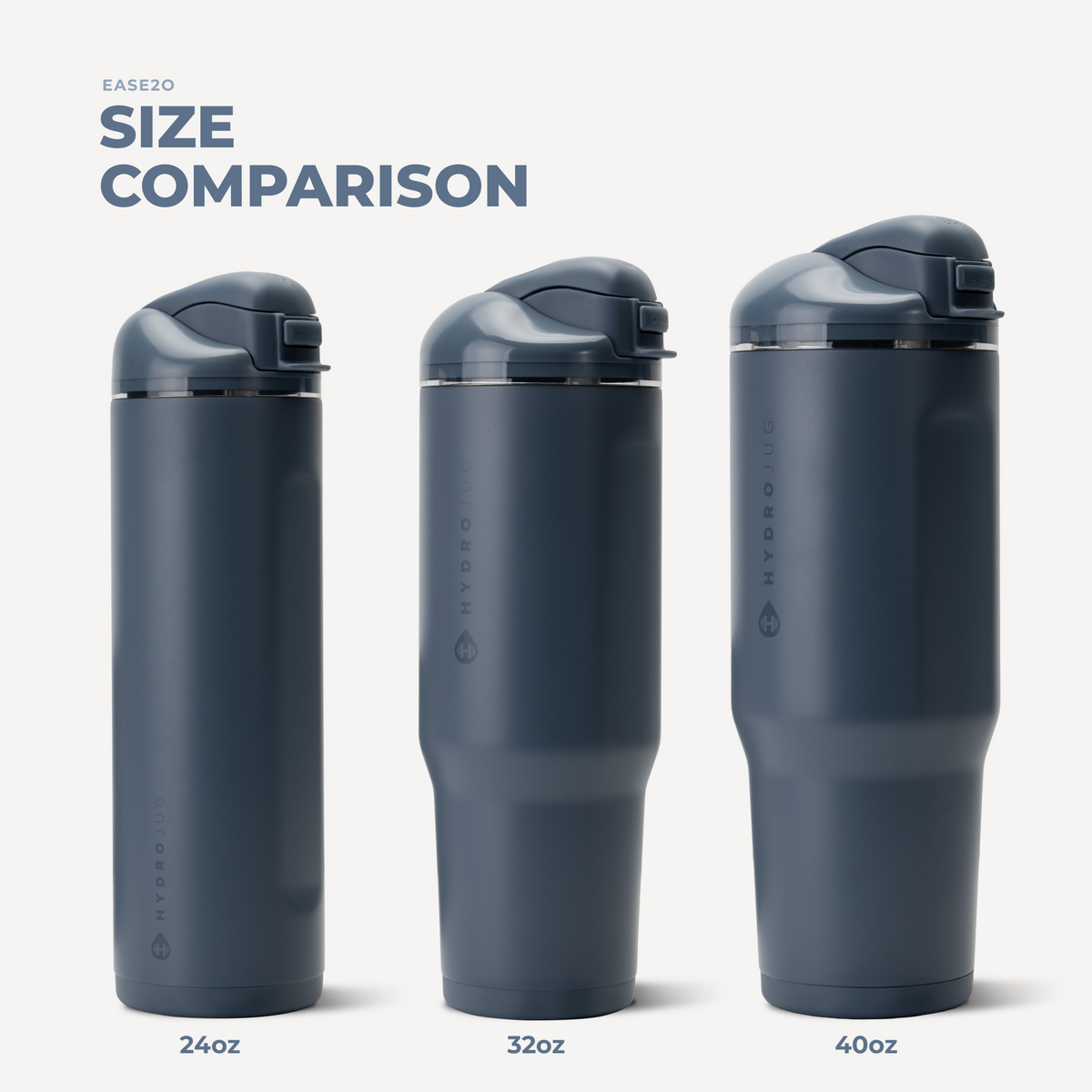Ease2o 32oz | Compact Water Bottle with Straw &amp; Chug Spout – Cascade