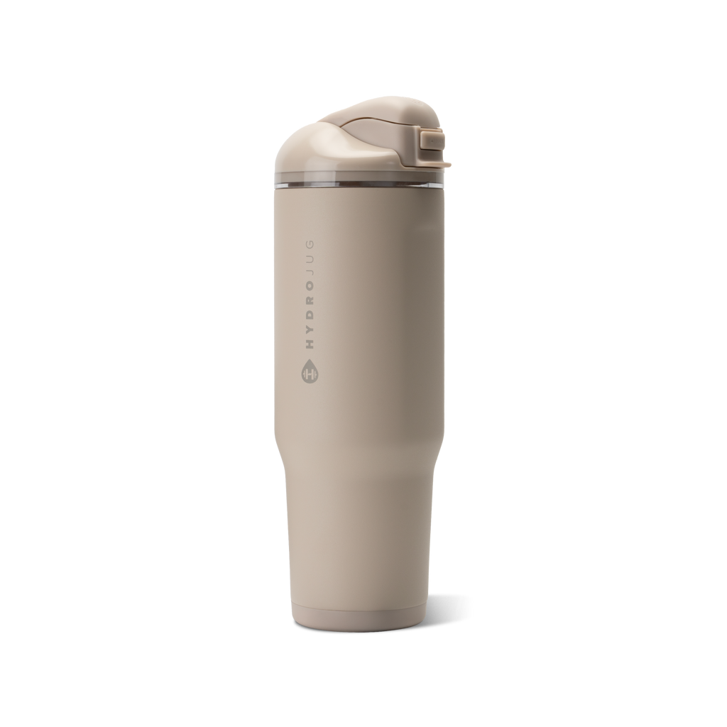 Ease2o 32oz | Compact Water Bottle with Straw &amp; Chug Spout – Dune