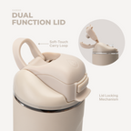 Ease2o 32oz | Compact Water Bottle with Straw &amp; Chug Spout – Dune