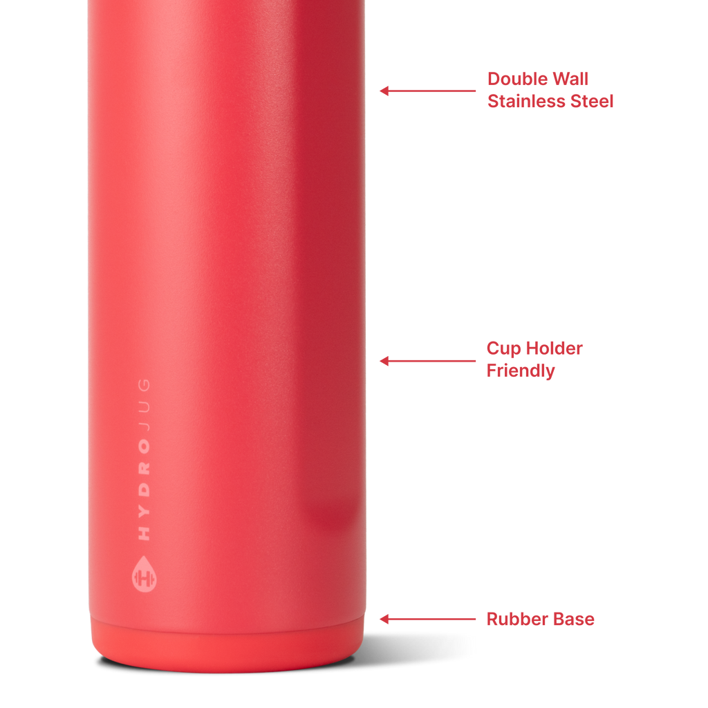 Ease2o 24oz | 2-in-1 Water Bottle with Soft Straw &amp; Chug Spout – Fruit Punch