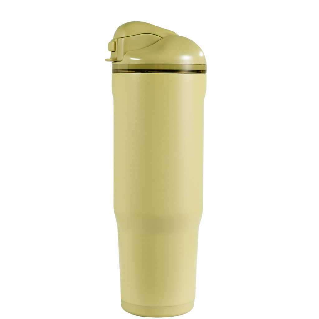 Ease2o 32oz | Compact Water Bottle with Straw &amp; Chug Spout – Olive