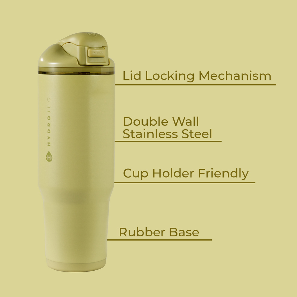 Ease2o 32oz | Compact Water Bottle with Straw &amp; Chug Spout – Olive