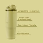 Ease2o 32oz | Compact Water Bottle with Straw &amp; Chug Spout – Olive