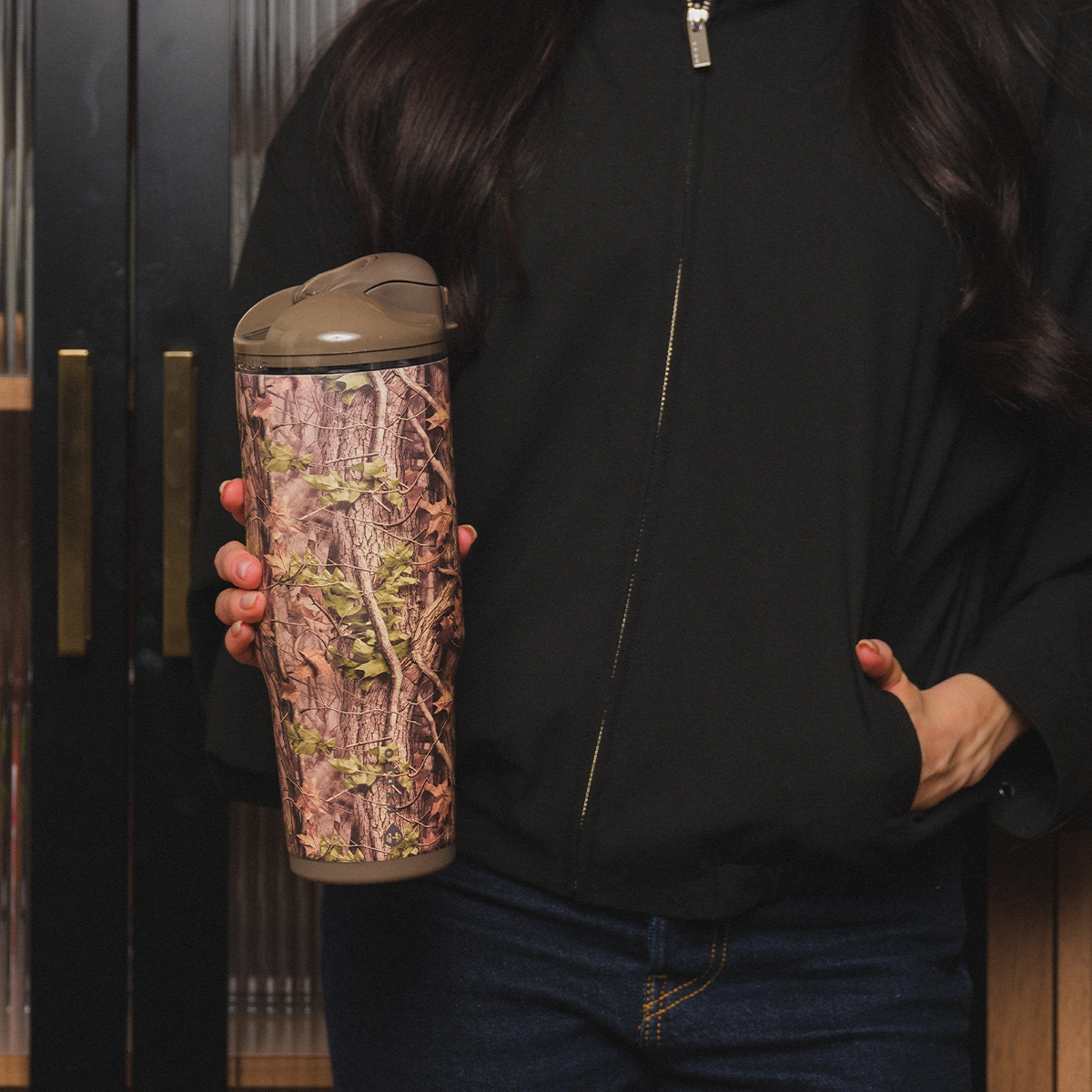 Ease2o 32oz | Compact Water Bottle with Straw &amp; Chug Spout – Woodland