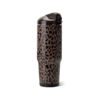 Ease2o 40oz | Dual-Function Water Bottle with Straw &amp; Chug Spout – Brown Leopard