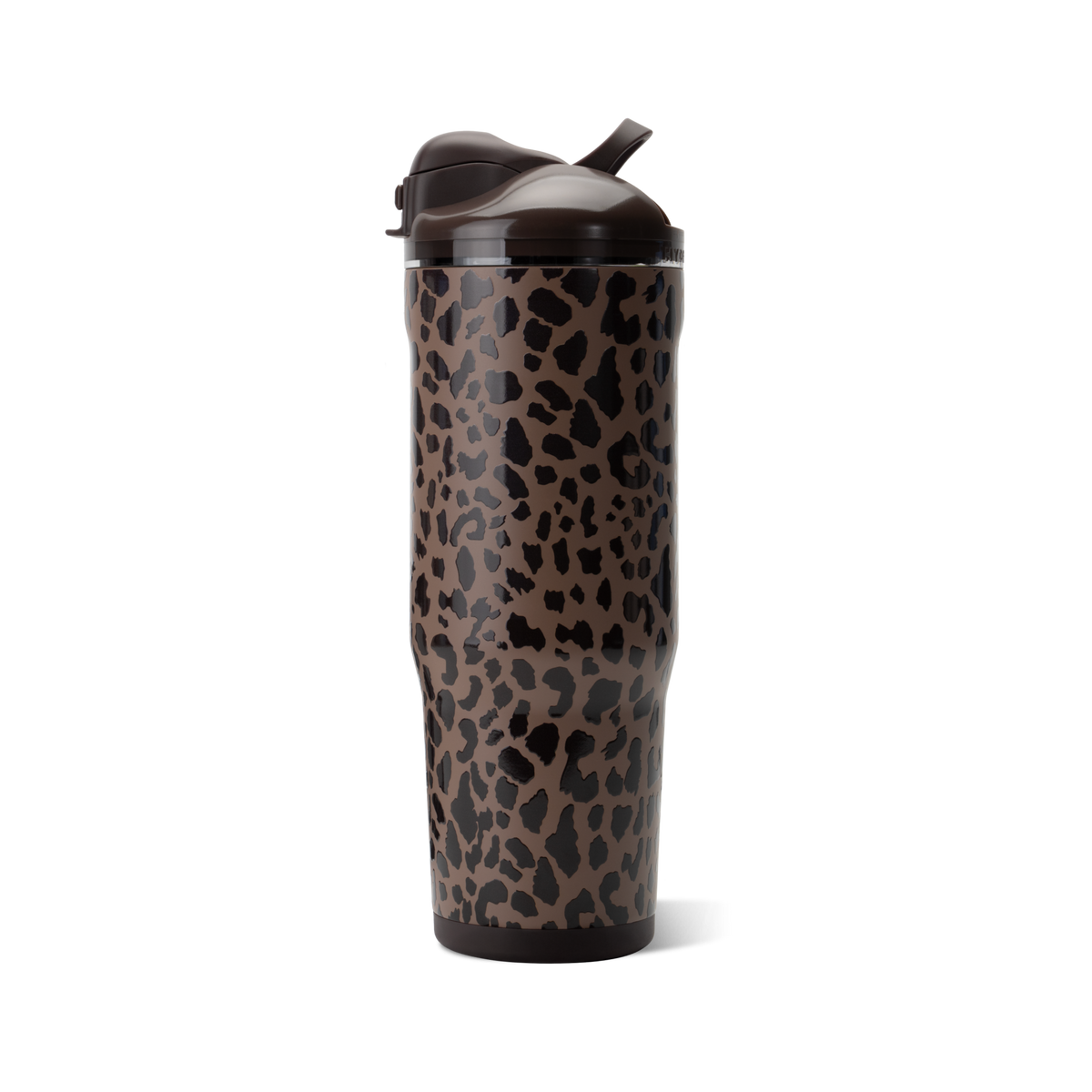Ease2o 40oz | Dual-Function Water Bottle with Straw &amp; Chug Spout – Brown Leopard