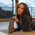 Ease2o 40oz | Dual-Function Water Bottle with Straw &amp; Chug Spout – Brown Leopard
