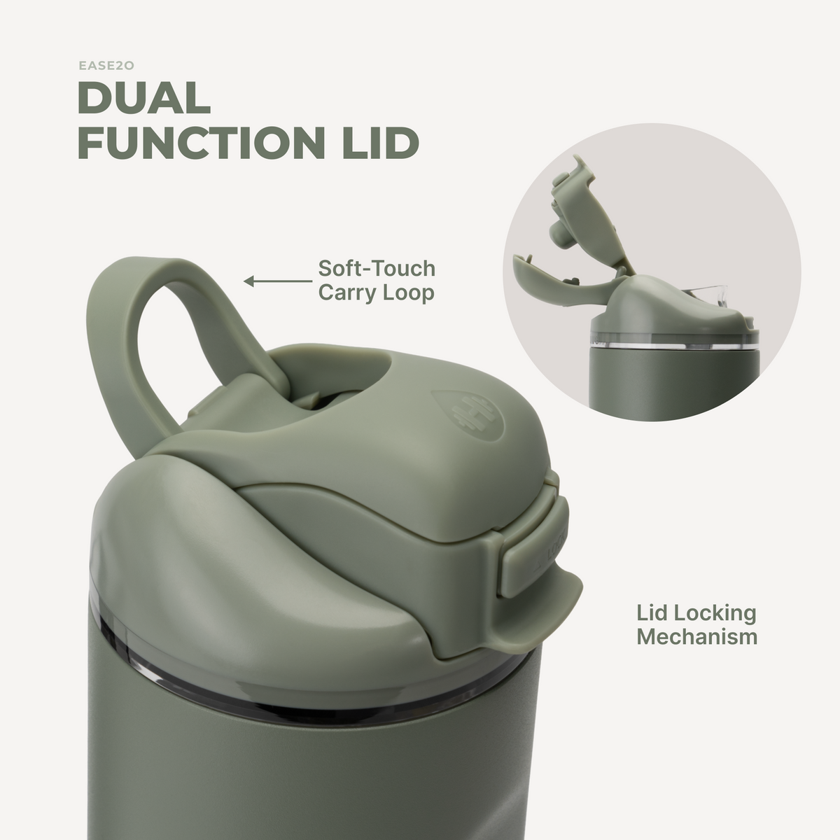 Ease2o 40oz | Dual-Function Water Bottle with Straw &amp; Chug Spout – Courtyard
