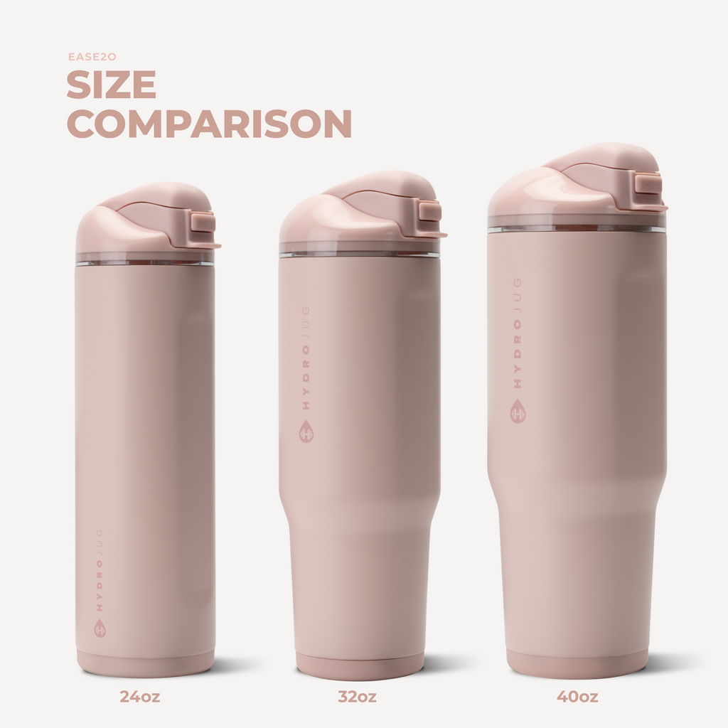 Ease2o 40oz | Dual-Function Water Bottle with Straw &amp; Chug Spout – Dusty Rose