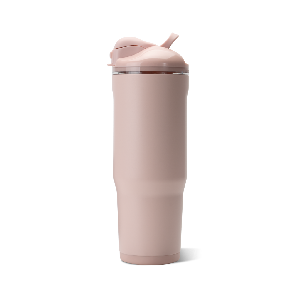 Ease2o 40oz | Dual-Function Water Bottle with Straw &amp; Chug Spout – Dusty Rose