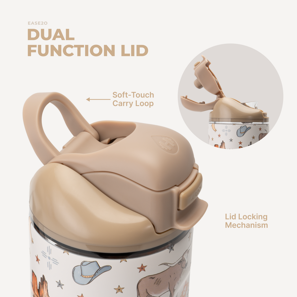 Ease2o 40oz | Dual-Function Water Bottle with Straw &amp; Chug Spout – Mesa