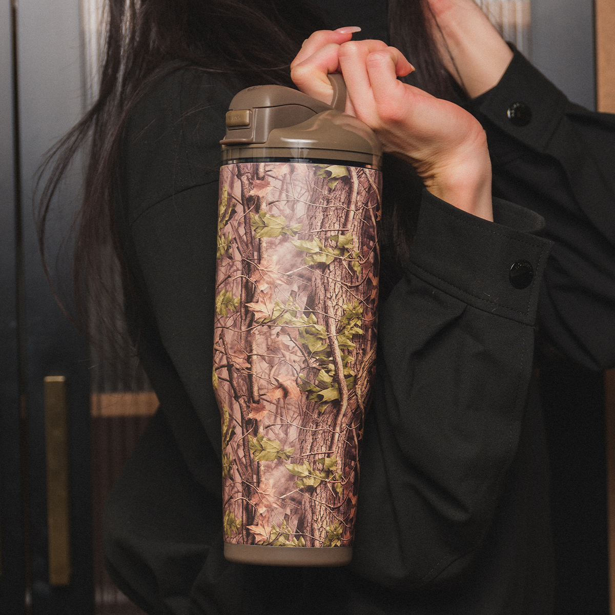 Ease2o 40oz | Dual-Function Water Bottle with Straw &amp; Chug Spout – Woodland
