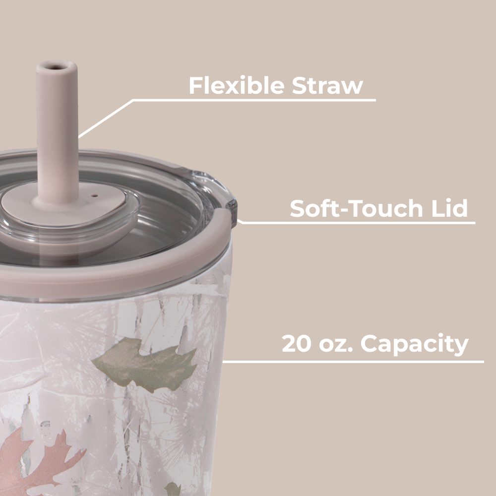 Everyday Tumbler 20oz | Ceramic-Lined Insulated Tumbler with Straw – Camo