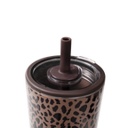 Everyday Tumbler 20oz | Ceramic-Lined Insulated Tumbler with Straw – Brown Leopard