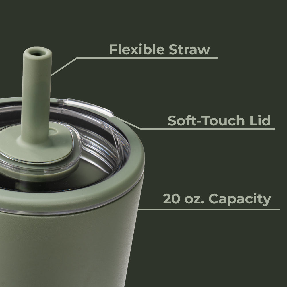 Everyday Tumbler 20oz | Ceramic-Lined Insulated Tumbler with Straw – Courtyard