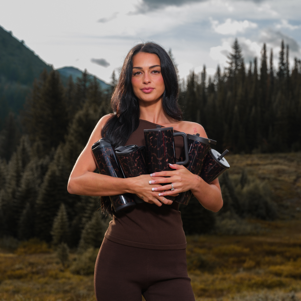 Slim Can Cooler 12oz - Mocha Tortoise