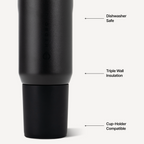 Sport 20oz | Insulated Water Bottle Leakproof Flip Straw – Black