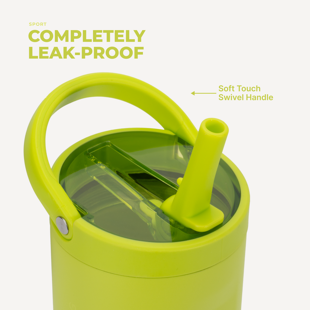 Sport 32oz | Leakproof Insulated Water Bottle Workout &amp; Hike – Lemon Lime