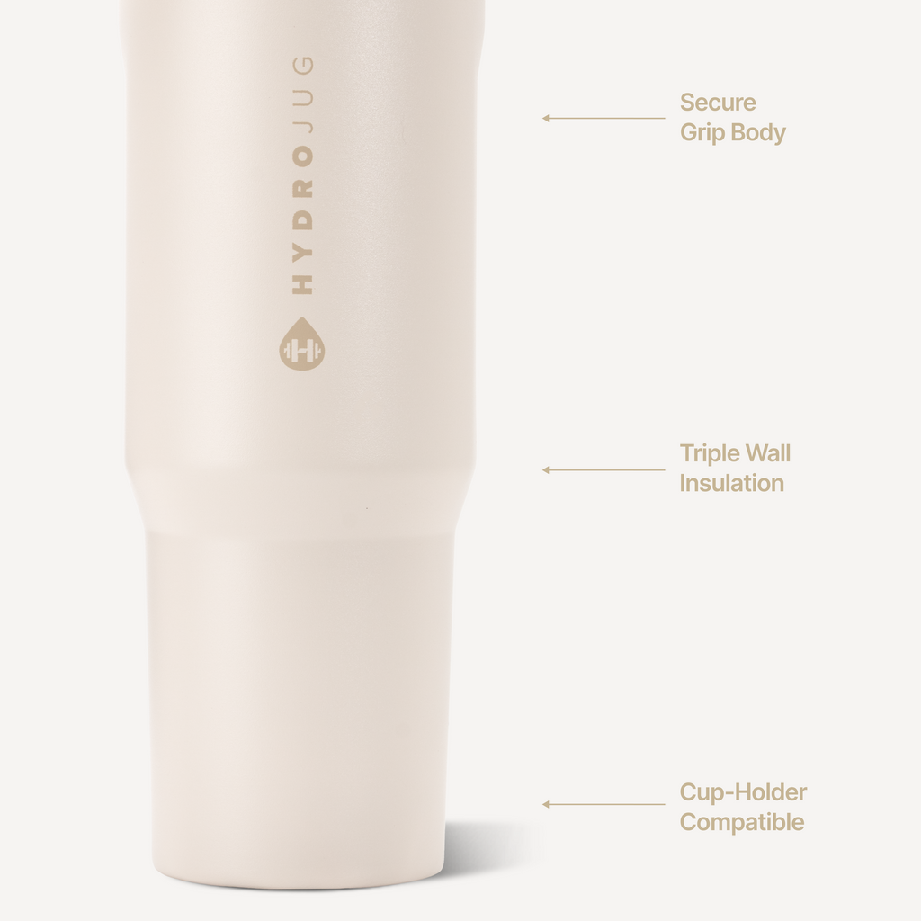 Sport 40oz | Large Leakproof Insulated Water Bottle – Cream