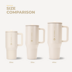 Traveler 20oz | Compact Insulated Tumbler with Handle – Cream